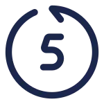 Rewind 5 Seconds Back SVG Icon
